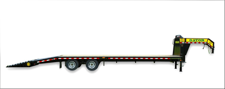 Gooseneck Flat Bed Equipment Trailer | 20 Foot + 5 Foot Flat Bed Gooseneck Equipment Trailer For Sale   Greene County, Tennessee